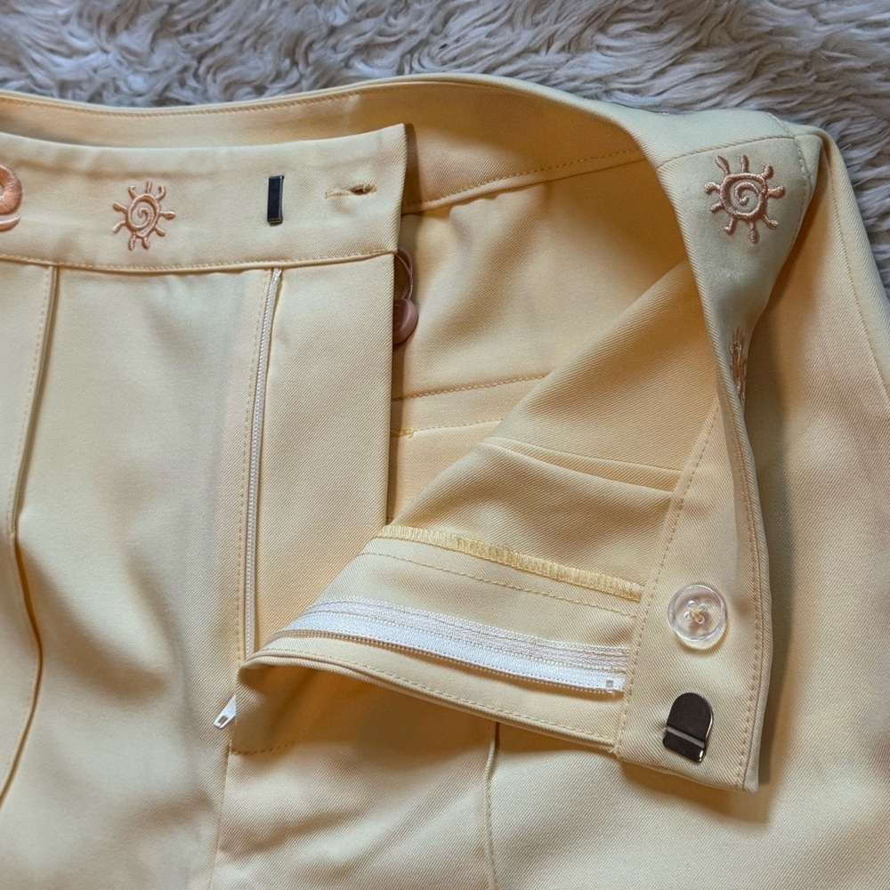 NWT The Wolf Gang Irida Bootcut Pants in Butter Yellow - Size XS - Picture 7 of 9